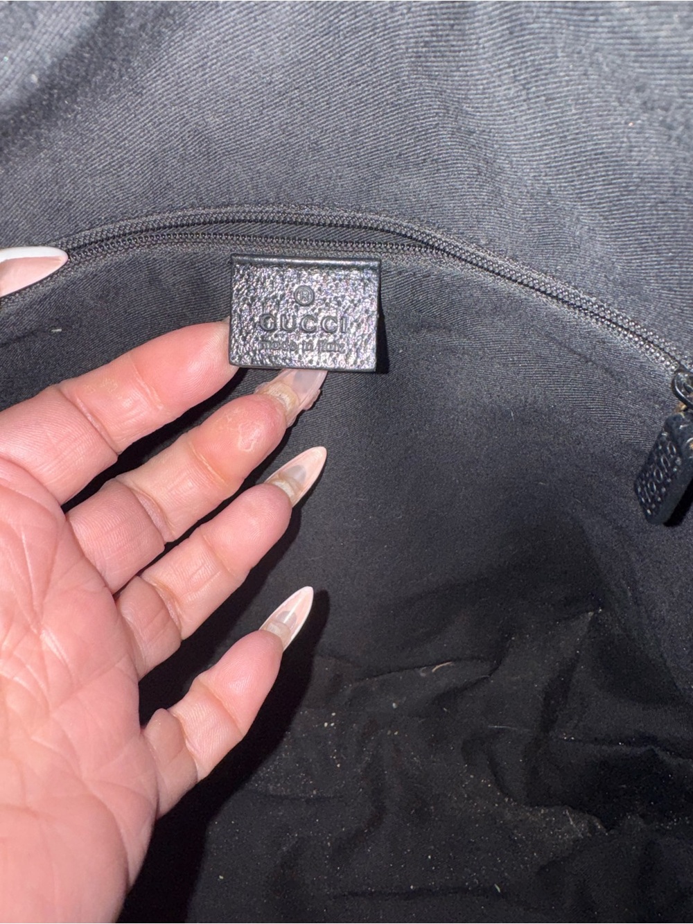 Gucci Black Monogram Canvas Hobo Tote with Gold Hardware - Picture 3 of 3